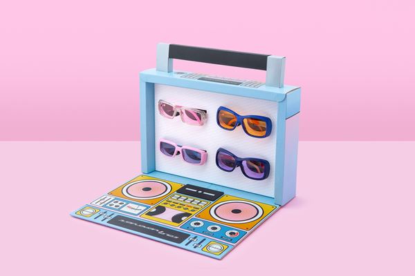 Italia Independent - 4 Sunglasse from the Thelma & Louise series (Nineties Collection Suitcase)