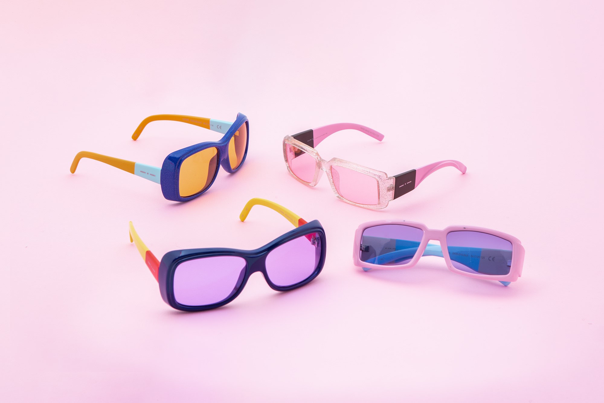 Italia Independent - 4 Sunglasse From The Thelma & Louise Series (nineties Collection Suitcase)