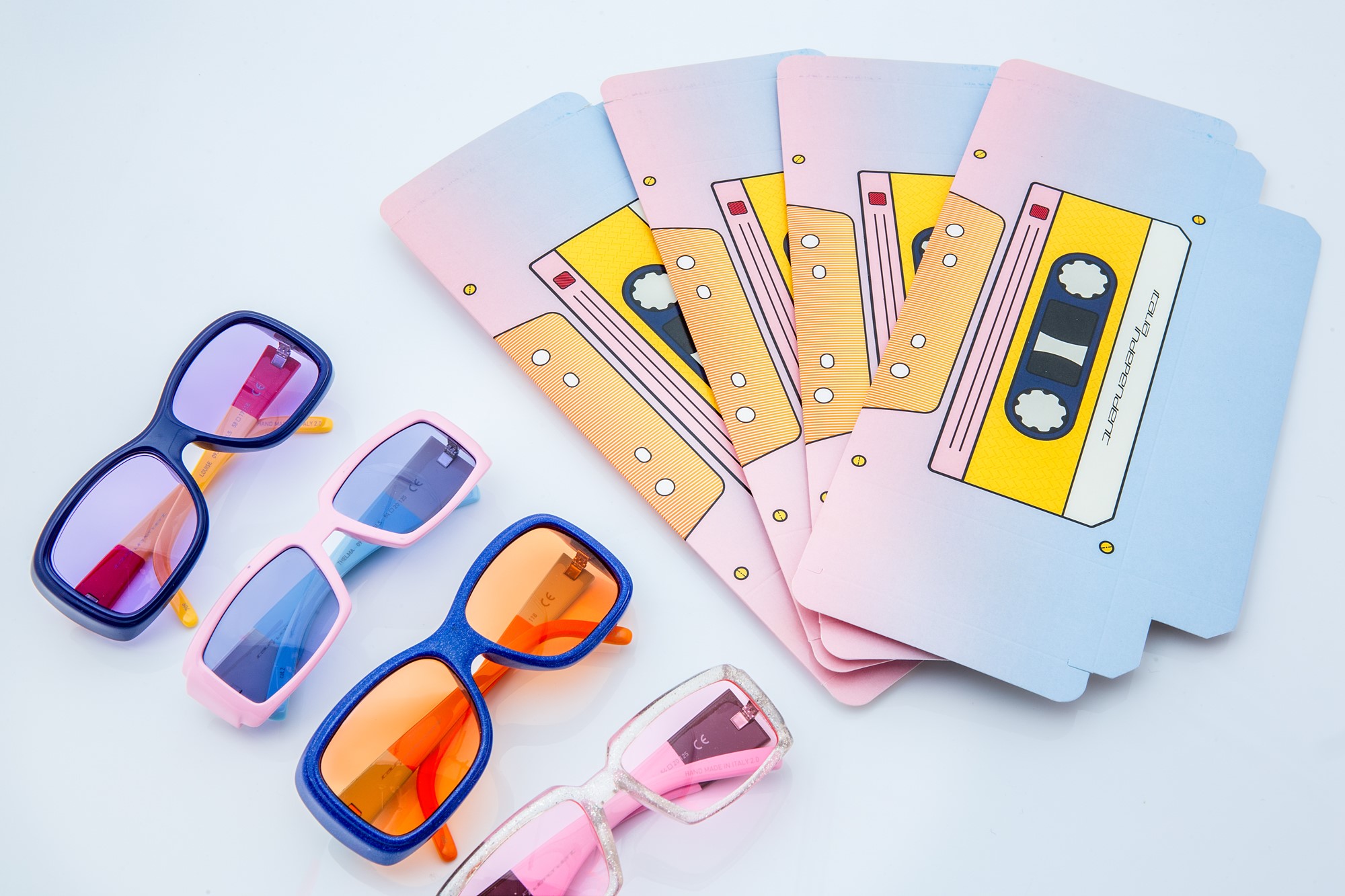 Italia Independent - 4 Sunglasse From The Thelma & Louise Series (nineties Collection Suitcase)