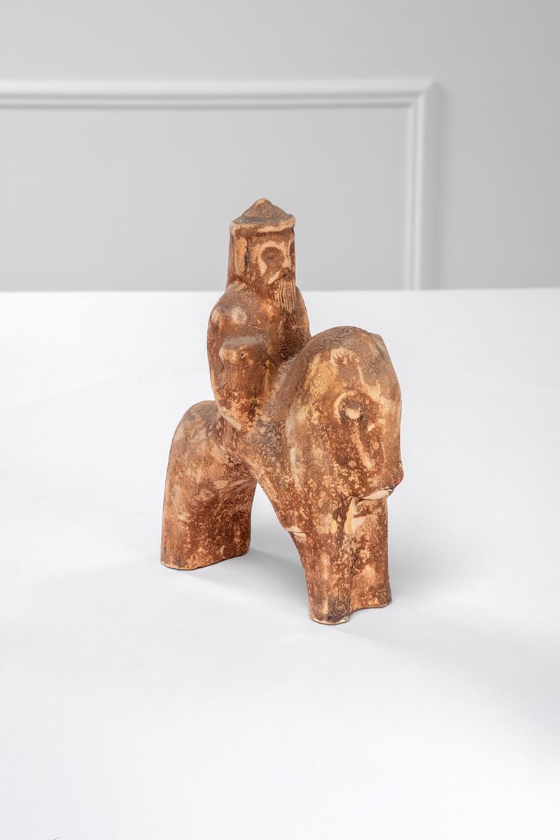 Figura di cavaliere a cavallo
