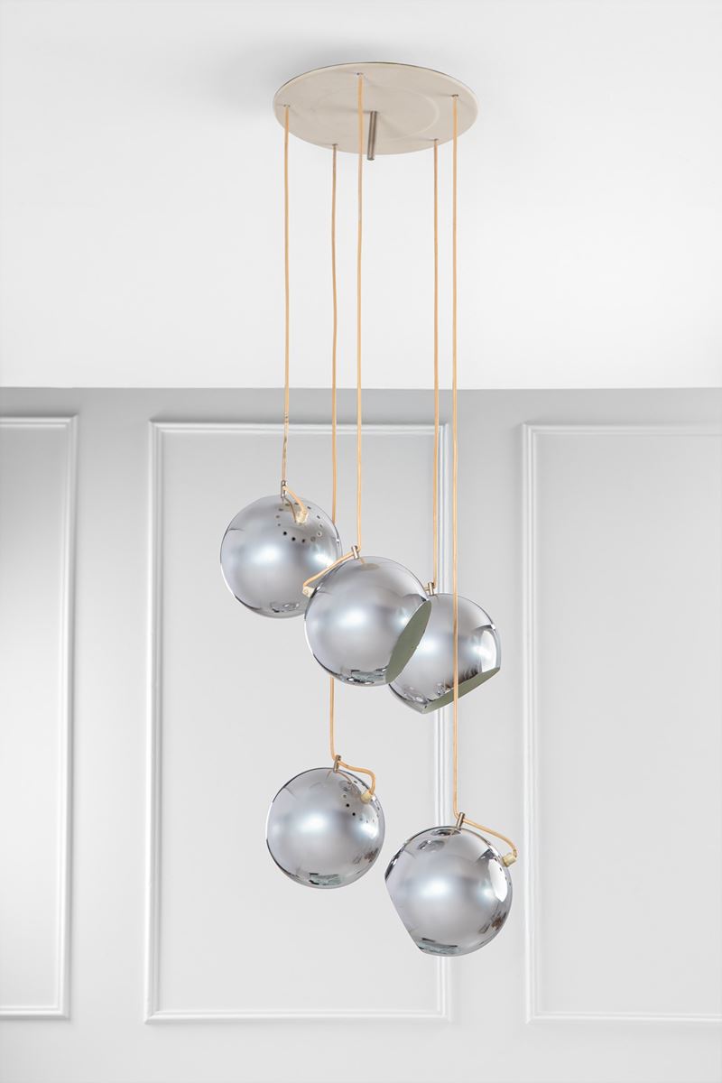 Lampadario a cinque pendenti