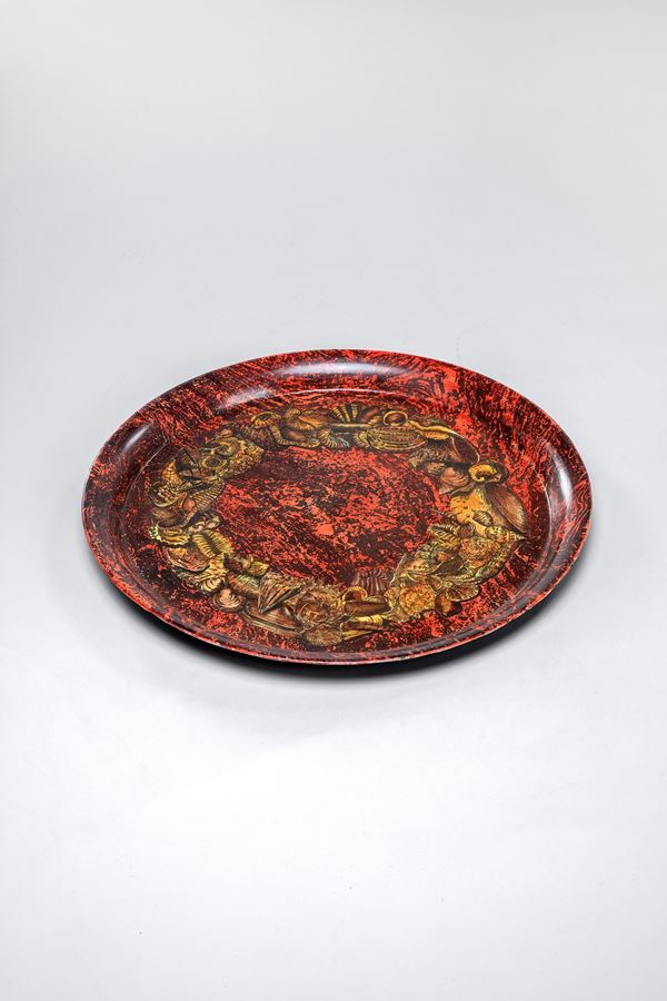 Piero Fornasetti - Vassoio decoro Fossili
