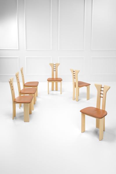 Sei Sedie nello Stile di Pierre Cardin