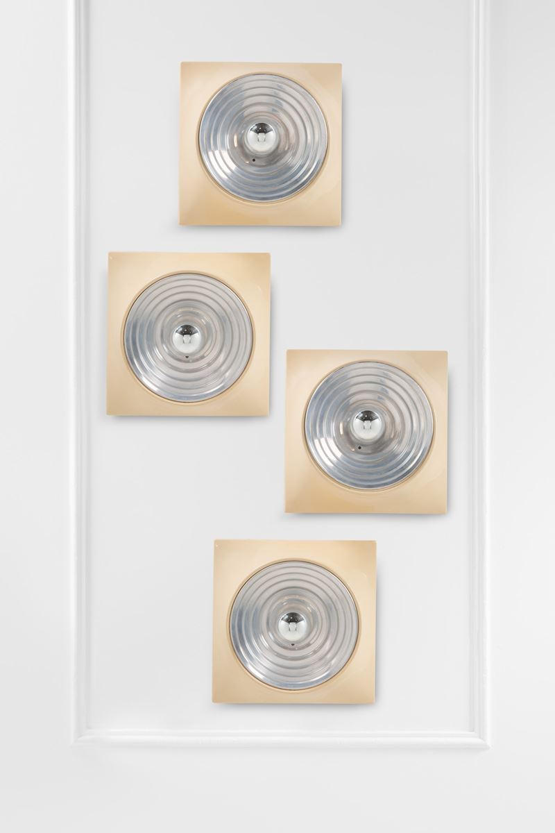 Studio Nizzoli Associati - Quattro Lampade da Parete o da Soffitto Mod. Gola