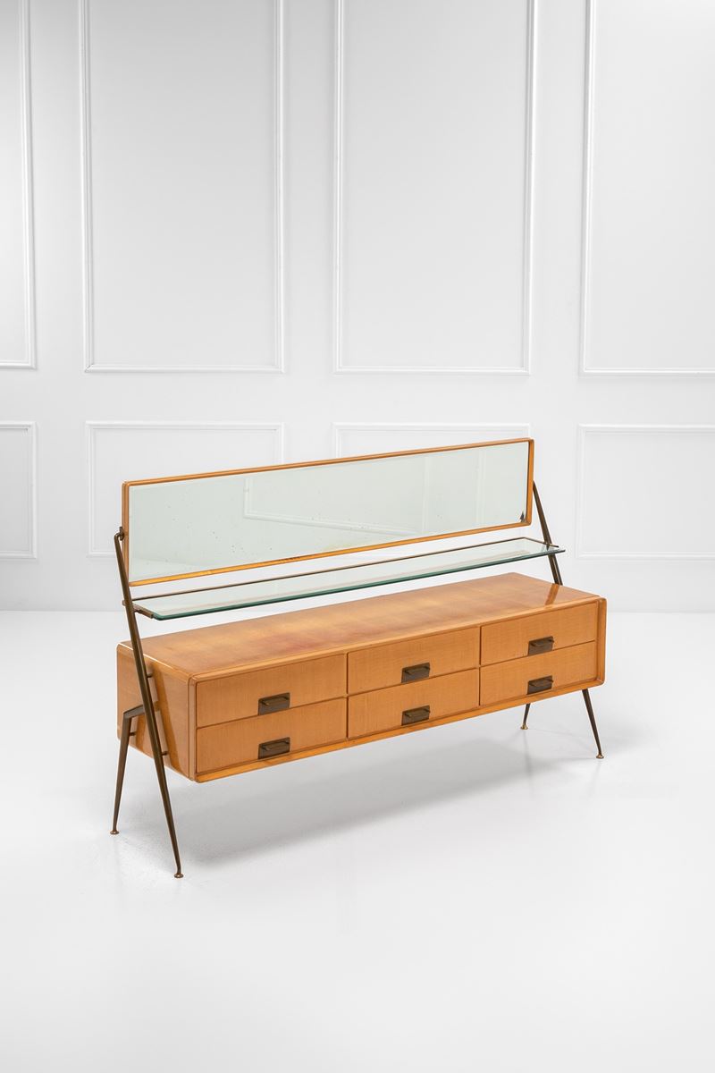 Credenza con specchiera basculante