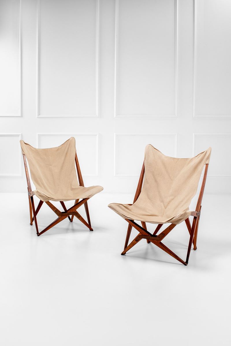 Due poltrone pieghevoli e smontabili mod. Tripolina