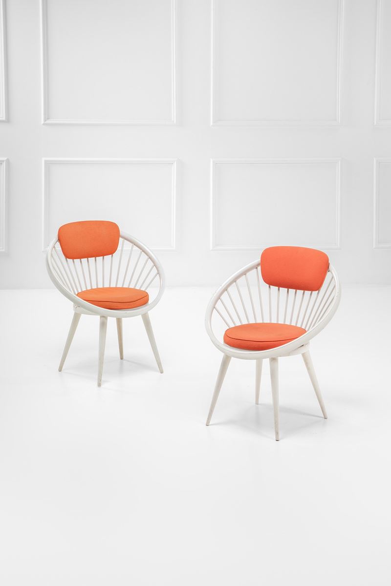 Yngve Ekstrom - Due Poltrone Mod. Circle Chair