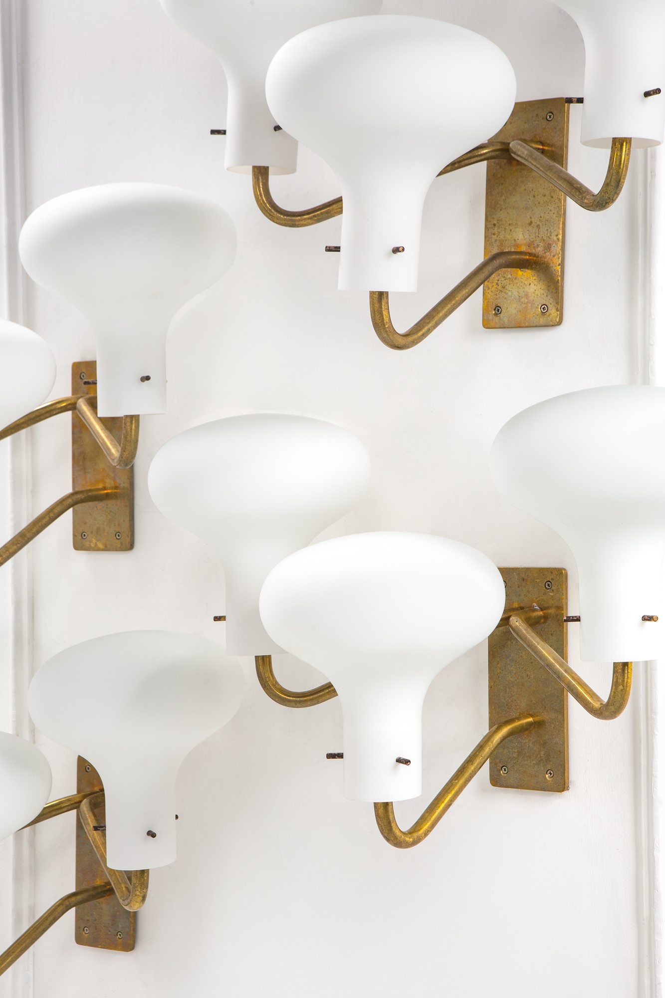 Quattro lampade da parete mod. Lp12 b "Galleria"