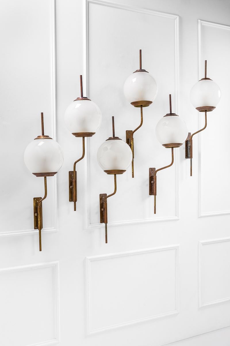 Sei lampade da parete mod. Lp11 "Pallone"