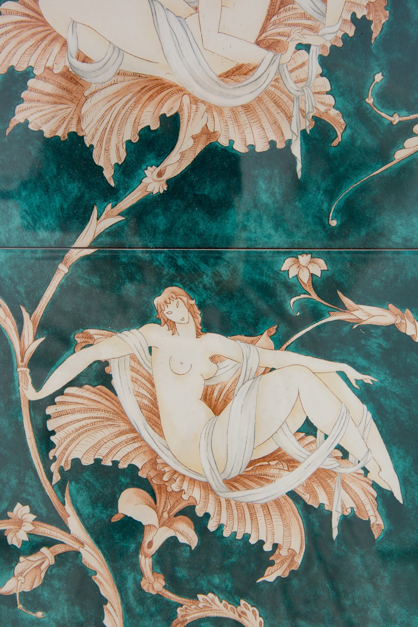 Gio Ponti - Otto Piastrelle della Serie le Donne sui Fiori
