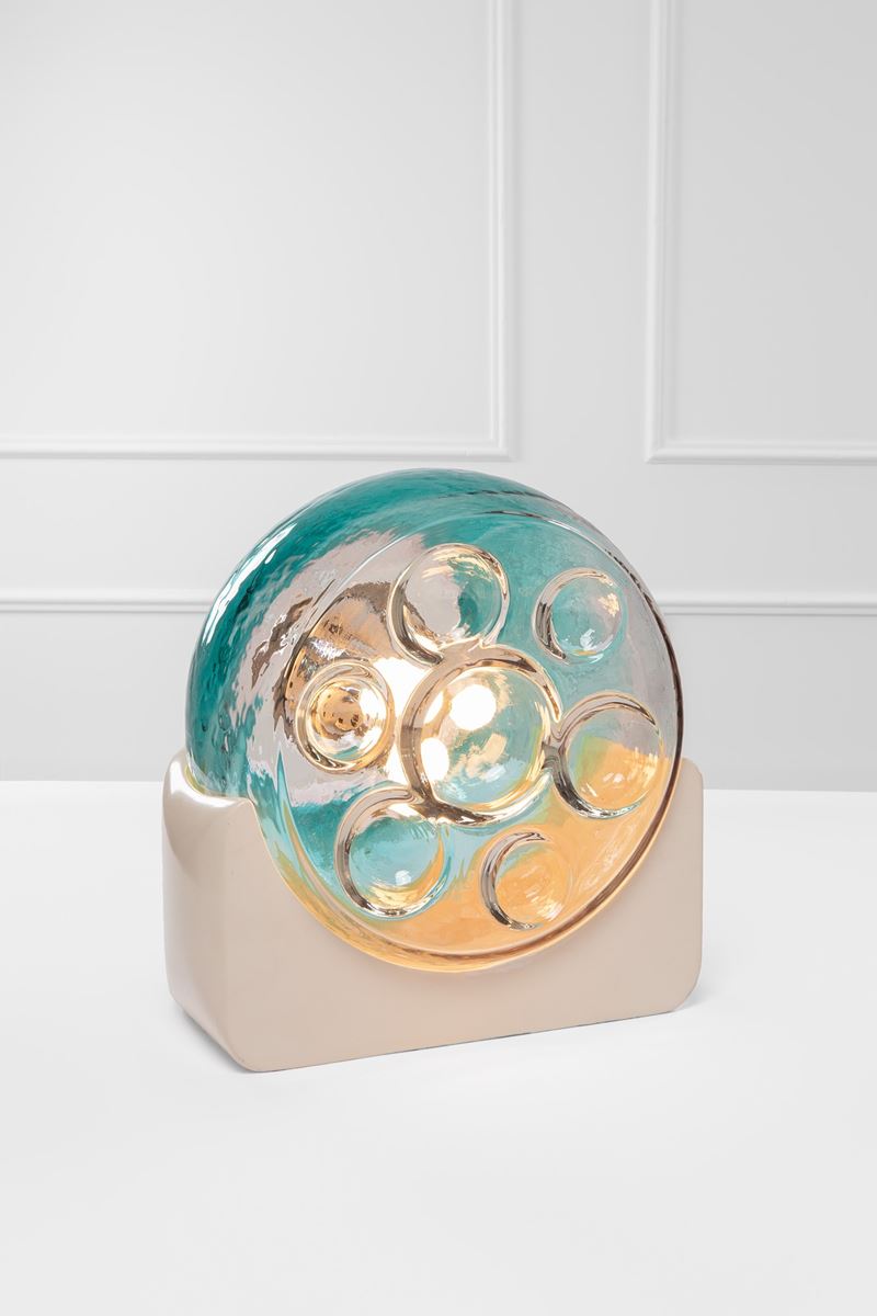 Lampada da tavolo in vetro di Murano