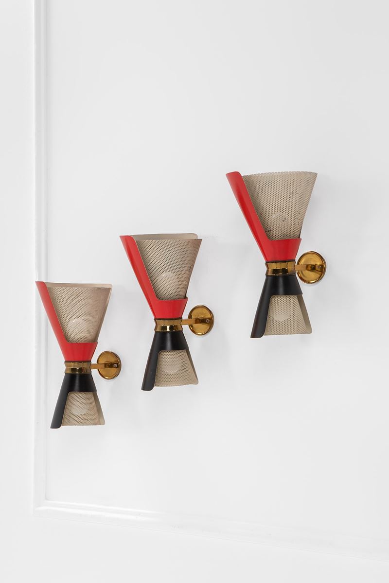 Tre lampade da parete