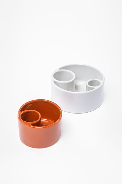 Due ciotole in ceramica smaltata