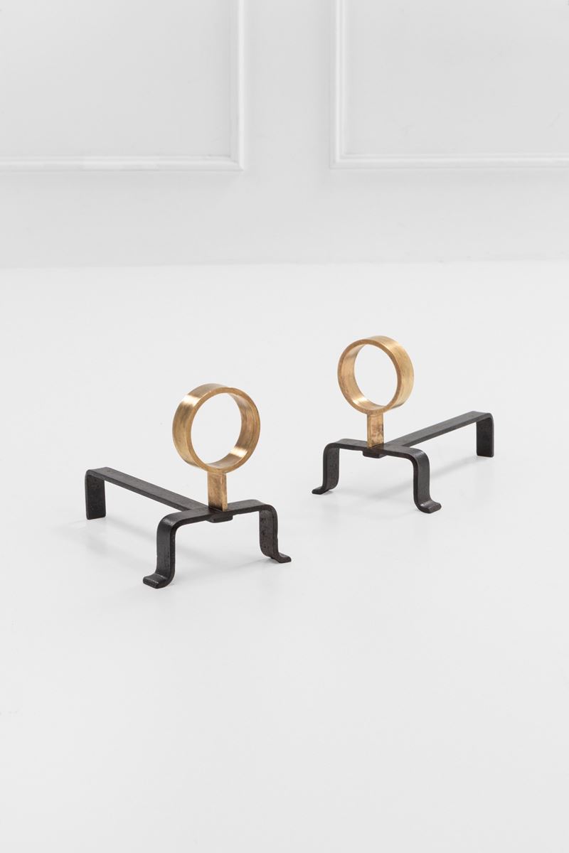 Coppia di alari da camino