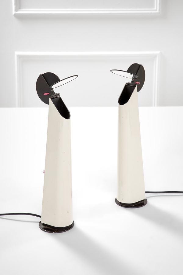 Achille Castiglioni - Coppia di lampade da tavolo mod. Gibigiana