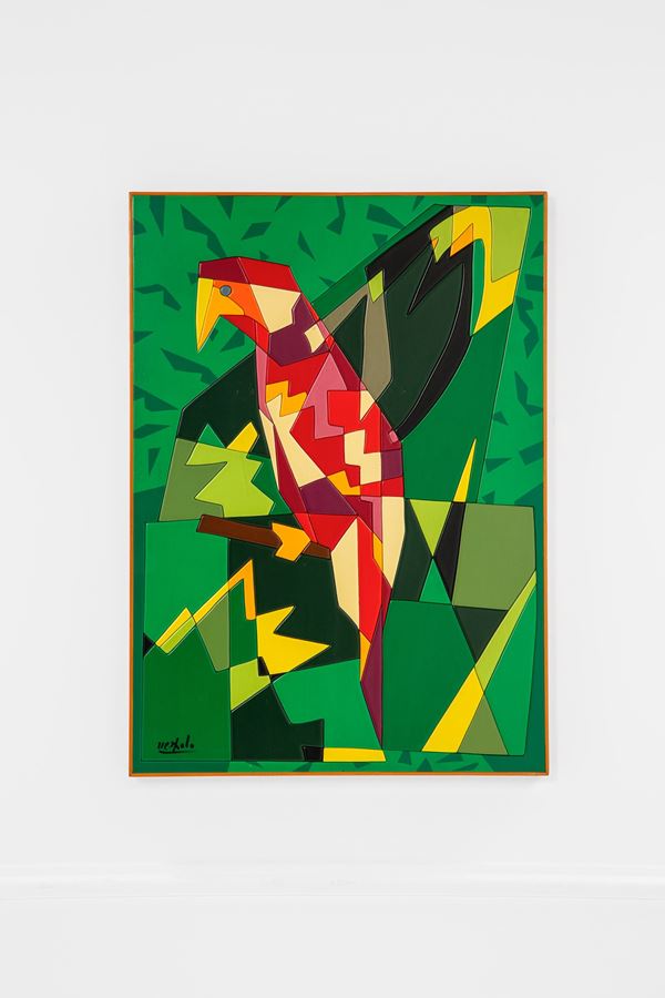 Ugo Nespolo - Green parrot