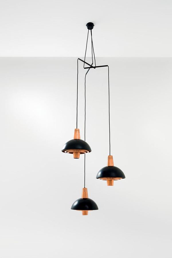Stilnovo : Lampada a sospensione a tre pe  - Asta Design - Incanto Casa d'Aste e Galleria