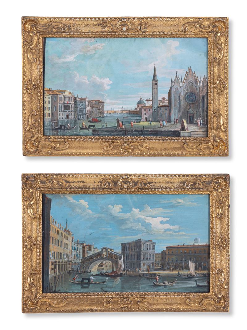 Due vedute veneziane - copia dall'antico