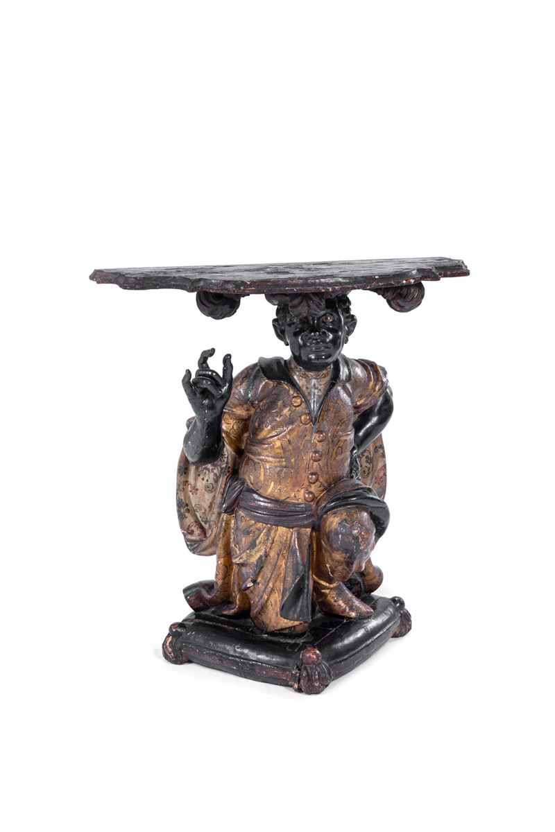 Moretto in legno laccato e dorato - Venezia XVIII sec.