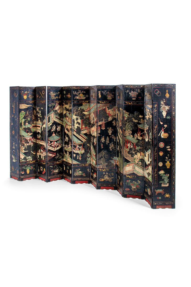 Paravento a dodici ante - Cina XVIII sec.