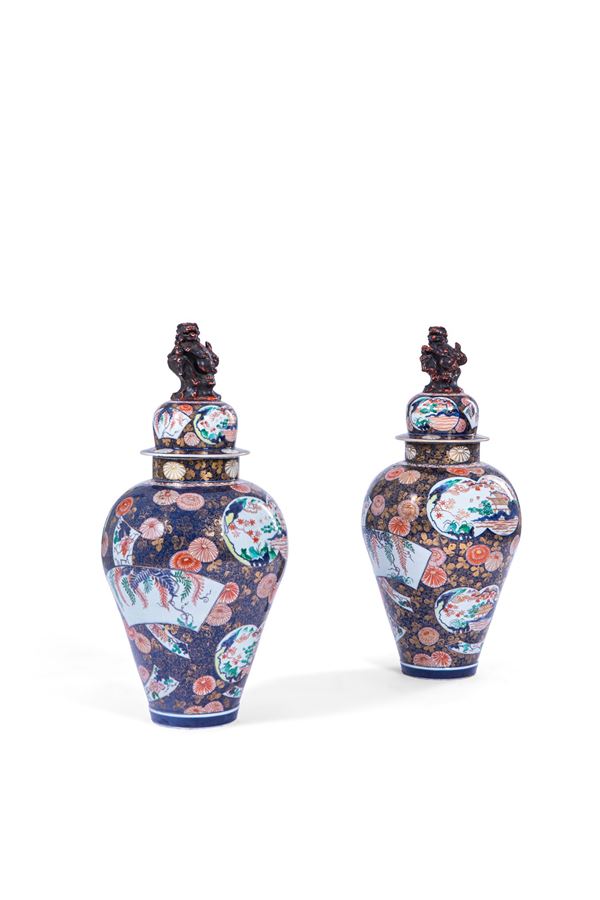 Coppia di potiches - fine XVIII inizi XIX sec.