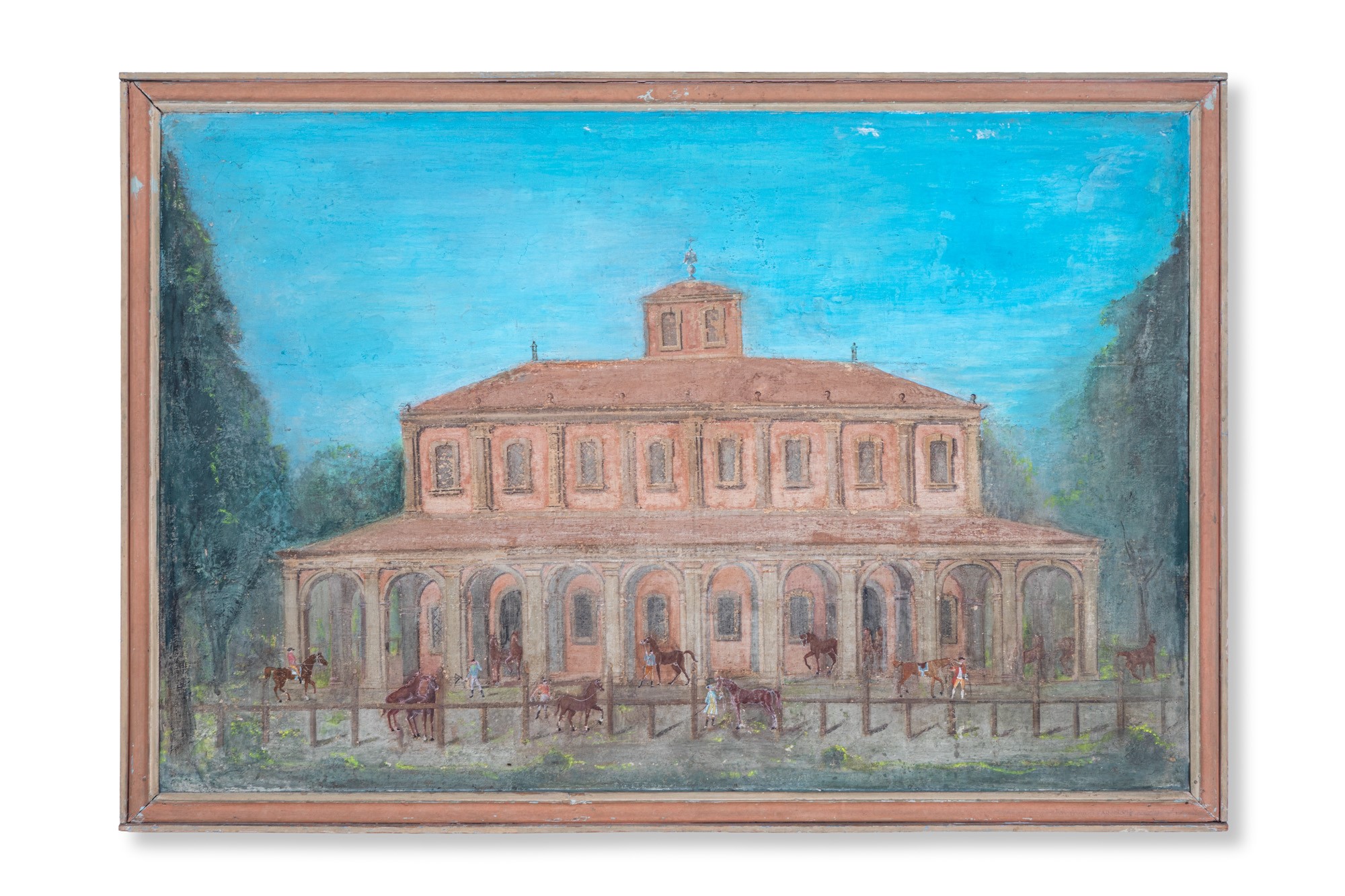 Quattro bozzetti raffiguranti edifici dell'Accademia di Modena - XIX sec.