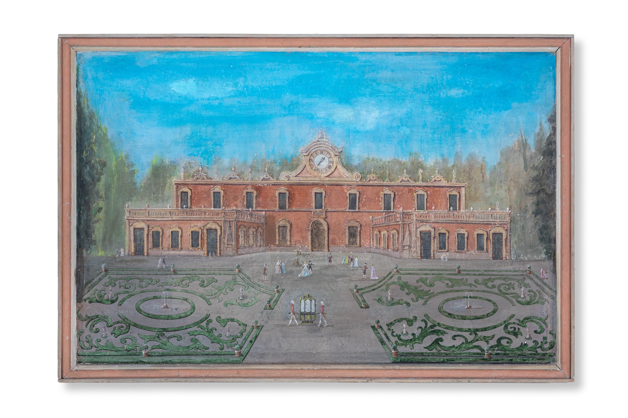 Quattro bozzetti raffiguranti edifici dell'Accademia di Modena - XIX sec.