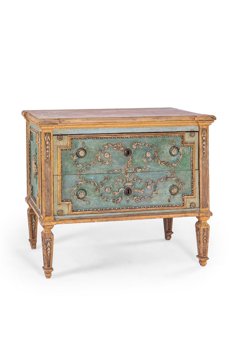 Comò a due cassetti - Piemonte fine XVIII inizi XIX sec.