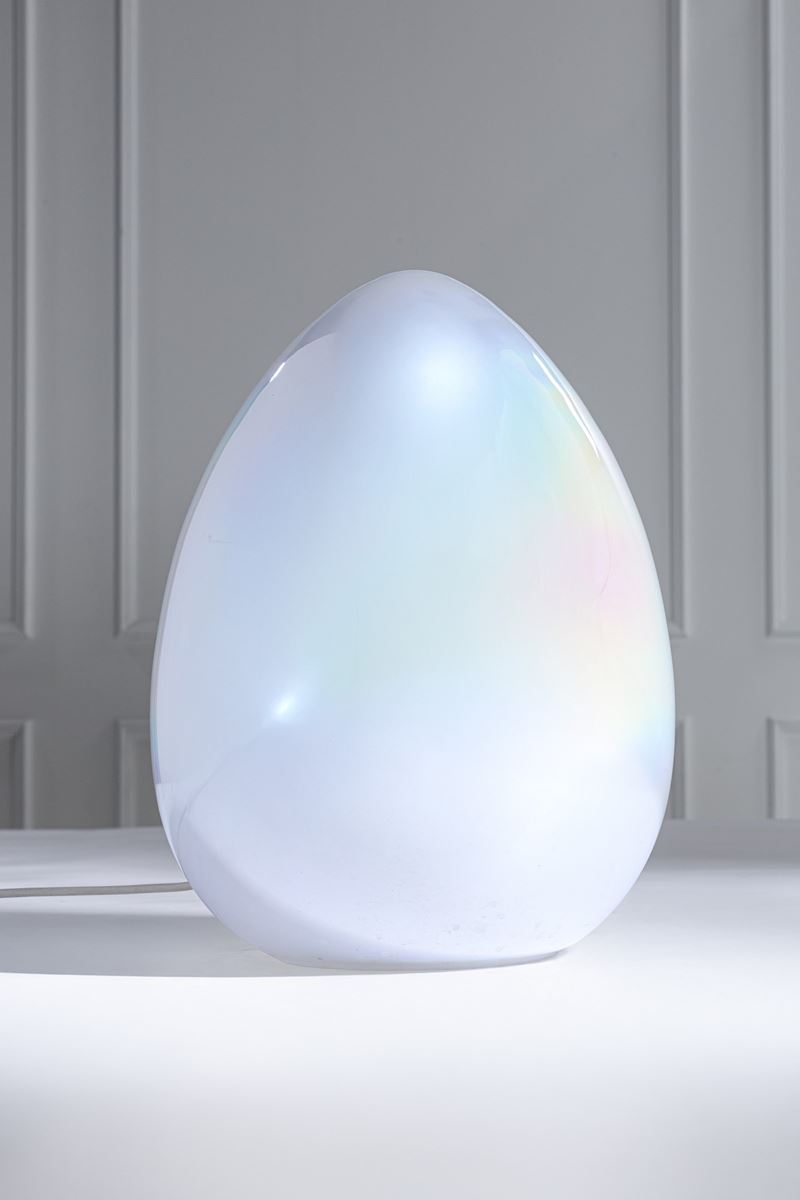 Vetreria Artistica Gambaro e Poggi - Lampada da tavolo a forma di uovo in vetro di Murano