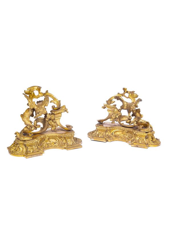 Coppia di alari da camino - Francia XX sec.