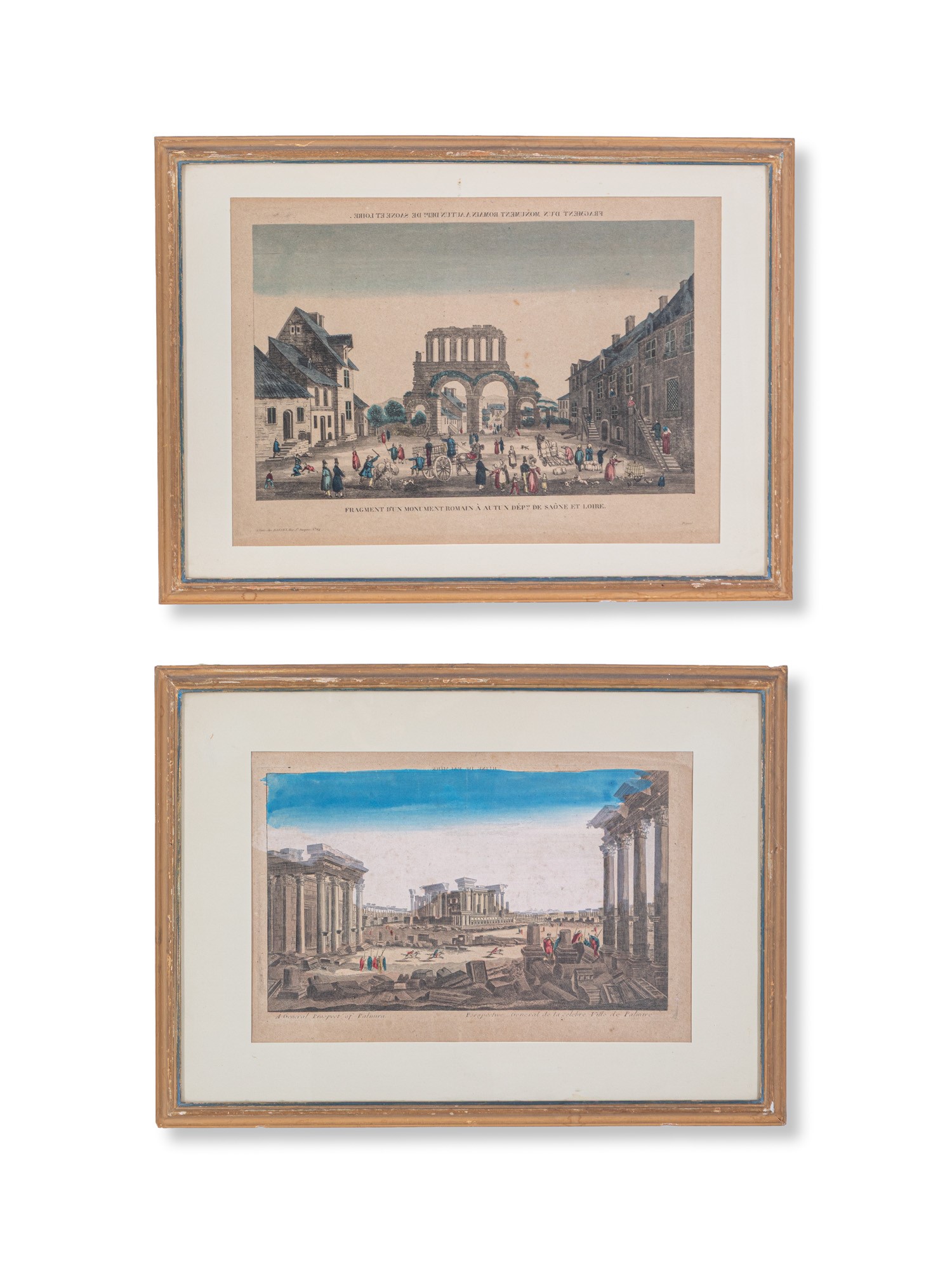 Dieci stampe raffiguranti vedute di città