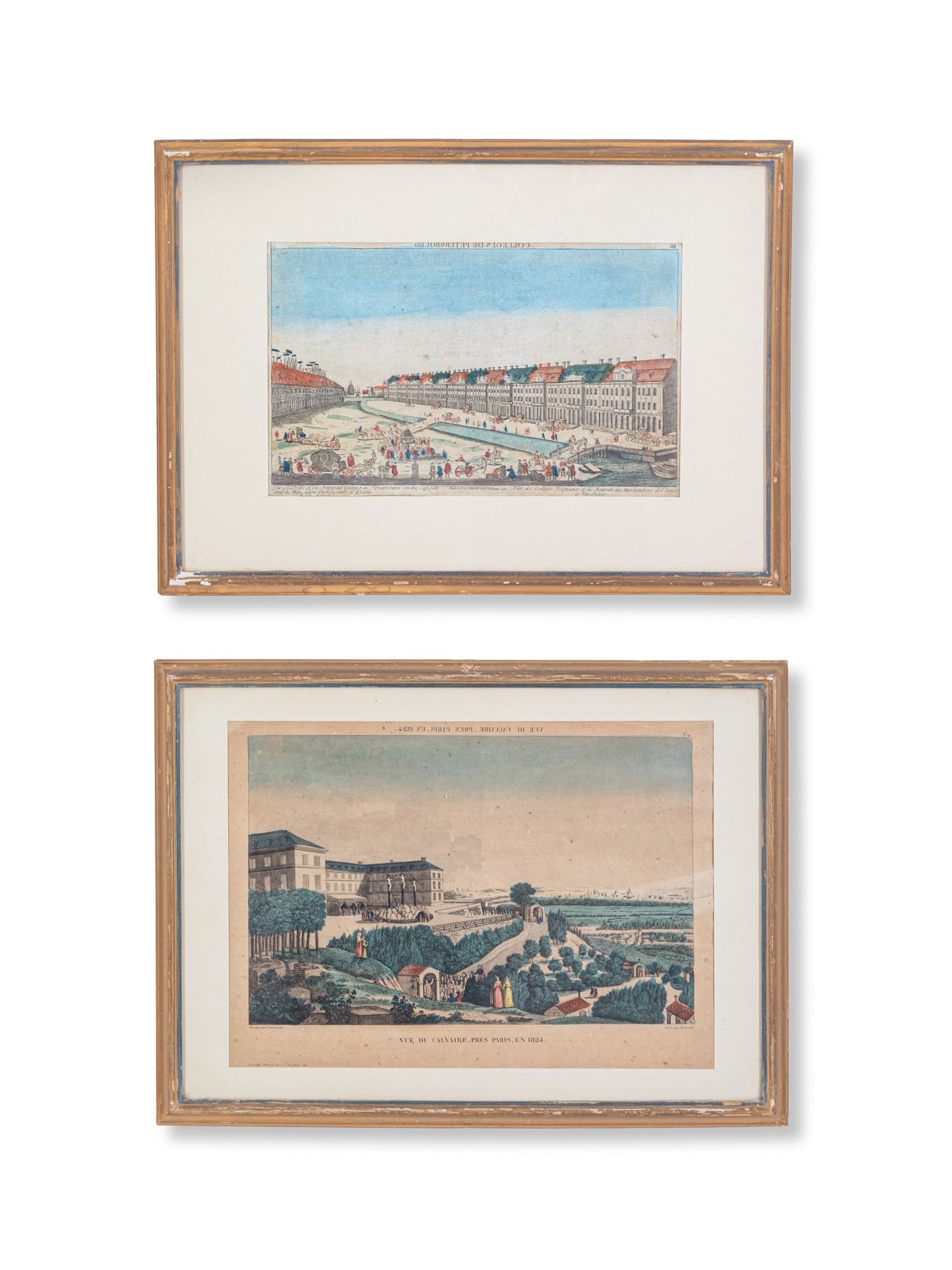 Dieci stampe raffiguranti vedute di città