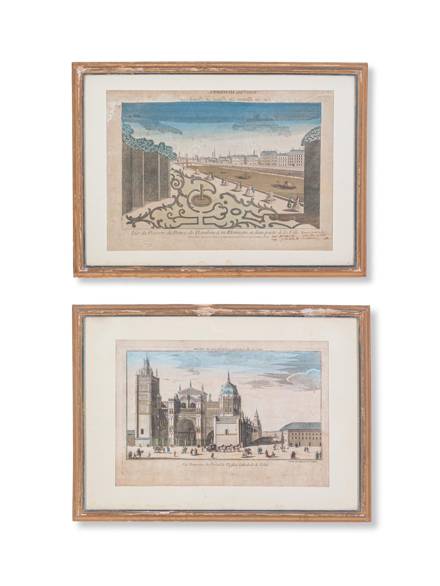 Dieci stampe raffiguranti vedute di città