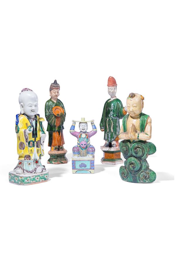 Cinque personaggi orientali - Cina
fine XIX inizi XX sec.