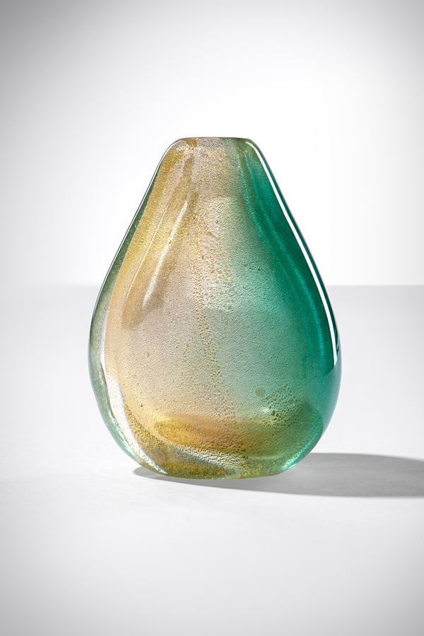 Archimede Seguso - Piccolo vaso della serie Sfumati Oro