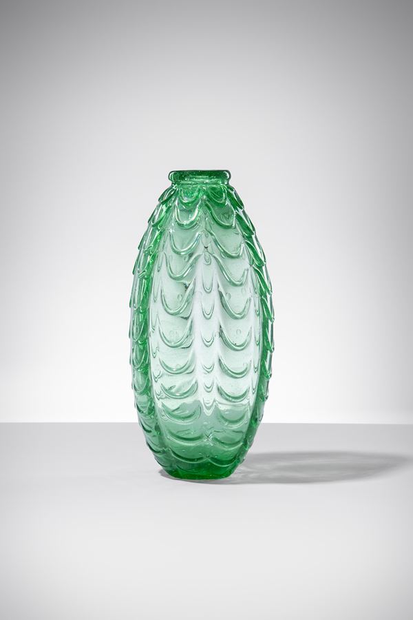 Aureliano Toso : Grande vaso con festoni  - Asta Vetri di Murano - Incanto Casa d'Aste e Galleria