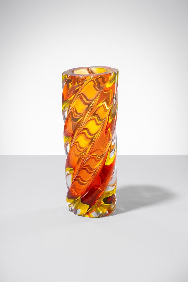 Archimede Seguso - Vaso costolato