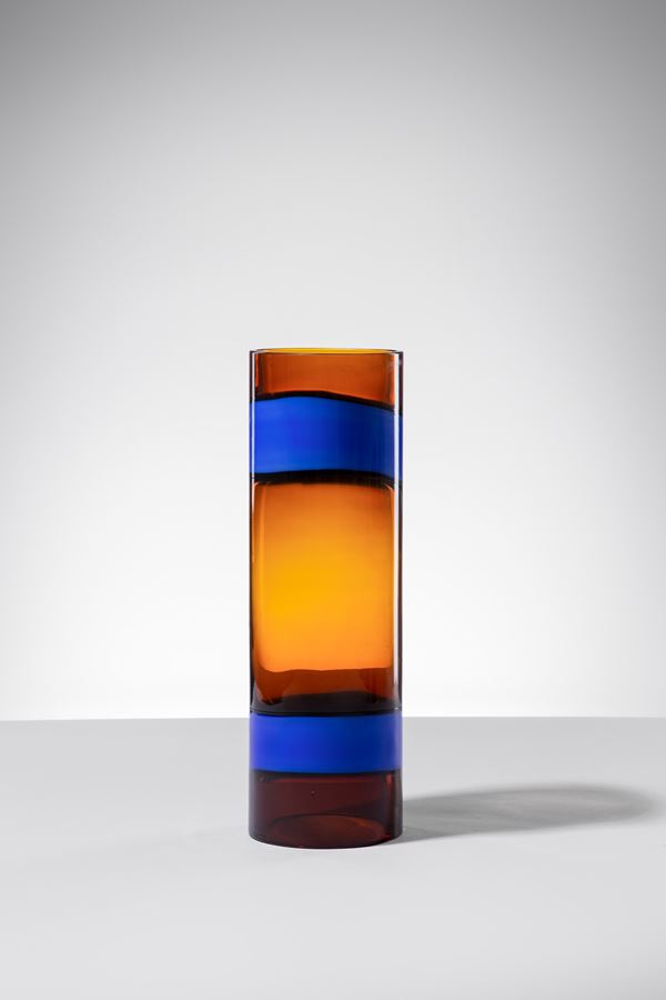 Fulvio Bianconi : Portacandele cilindrico  - Auction Murano Glass - Incanto Casa d'Aste e Galleria