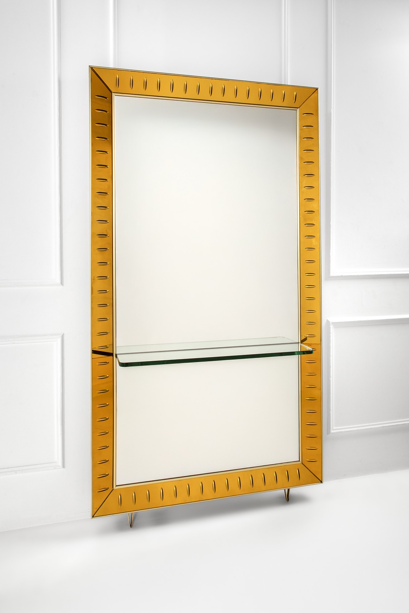 Cristal Art - Grande Specchiera Fondosala con Mensola Mod. 2654