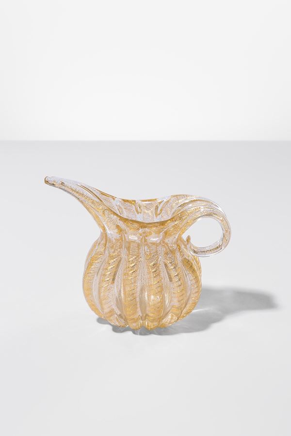 Ercole Barovier - Vaso della serie Cordonato Oro