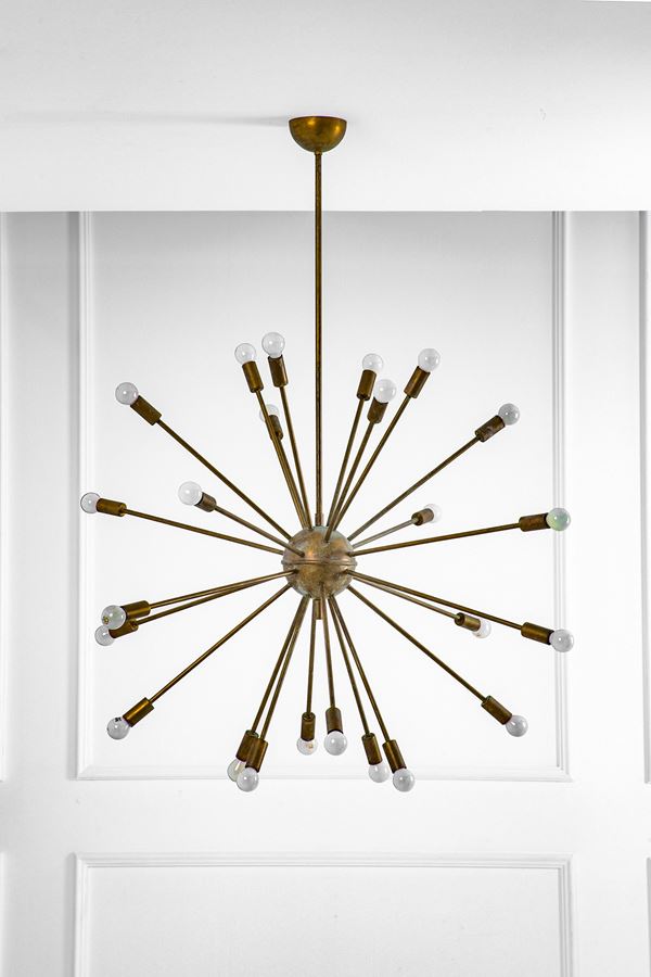 Stilnovo (attr.) - Grande lampadario Sputnik