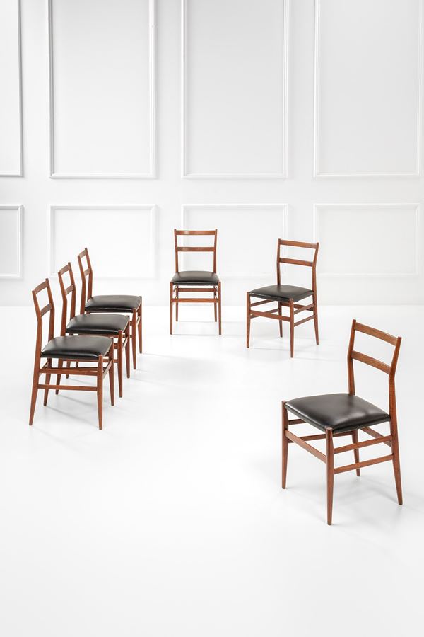 Gio Ponti - Sei sedie mod. 646 detto Leggera