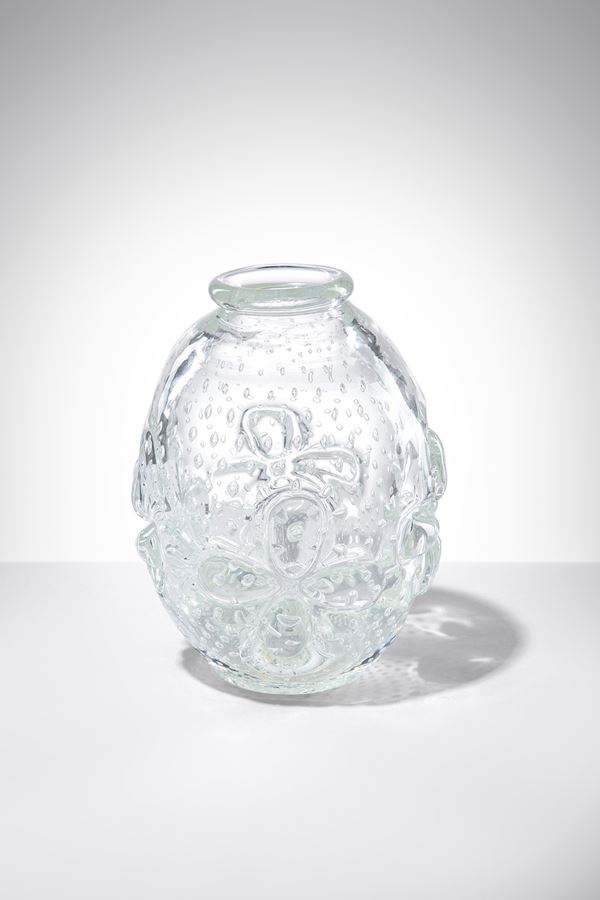 Flavio Poli - Vaso con fiori applicati