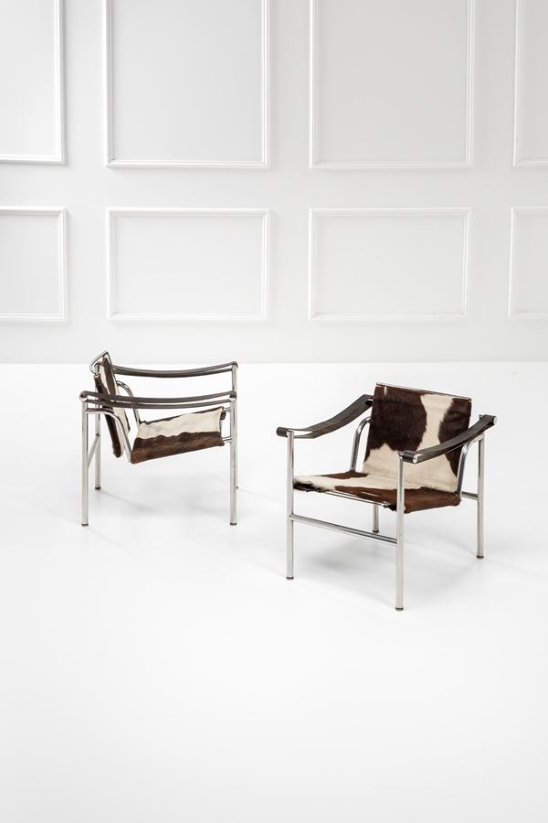 Le Corbusier - Due poltrone basculanti mod. LC1