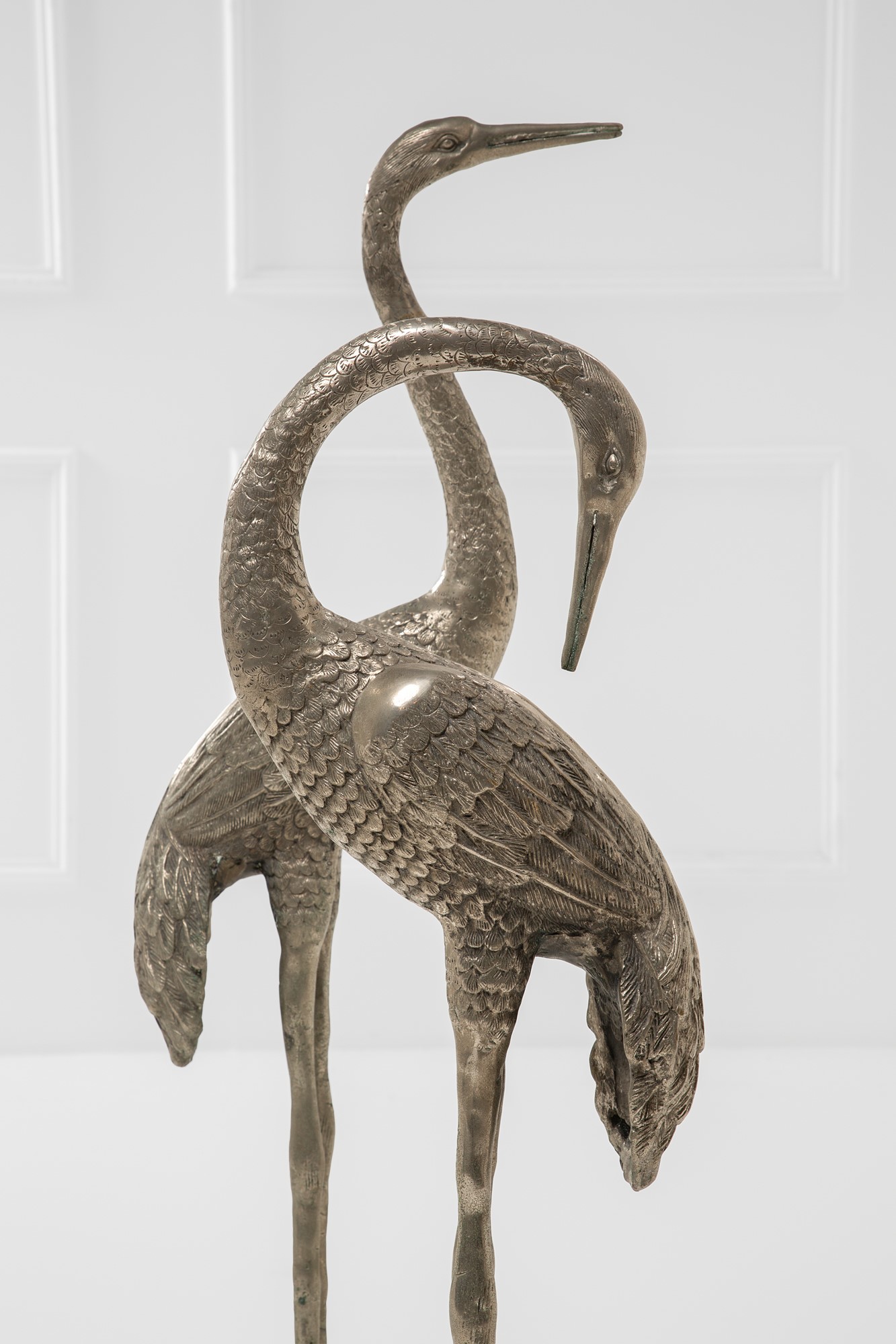 Due sculture a forma di aironi