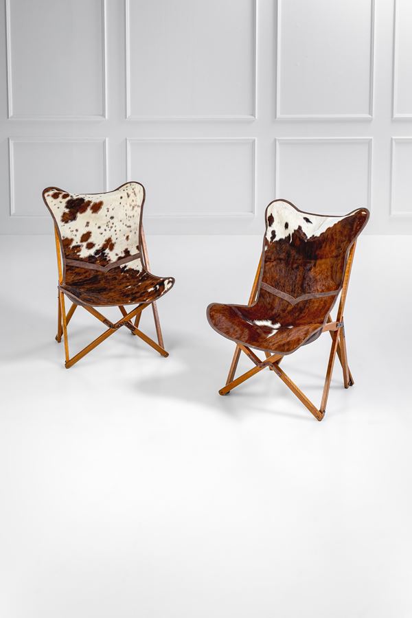 Joseph Fendy - Due poltrone pieghevoli e smontabili mod. Tripolina