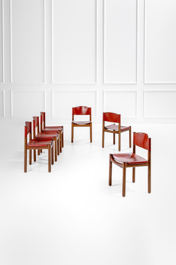 Augusto Savini (attr.) - Sei sedie