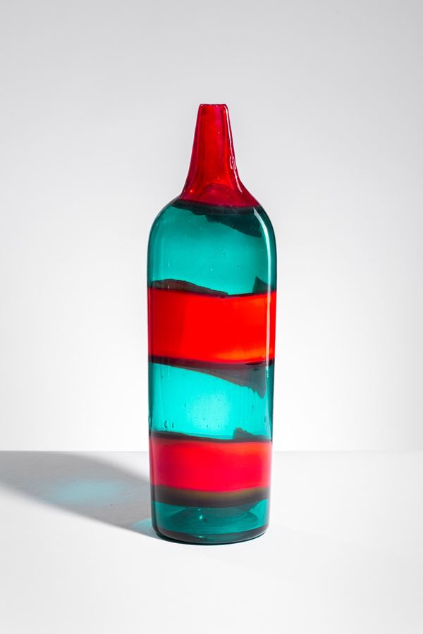 Fulvio Bianconi - Bottiglia della serie a Fasce Orizzontali mod. 4315