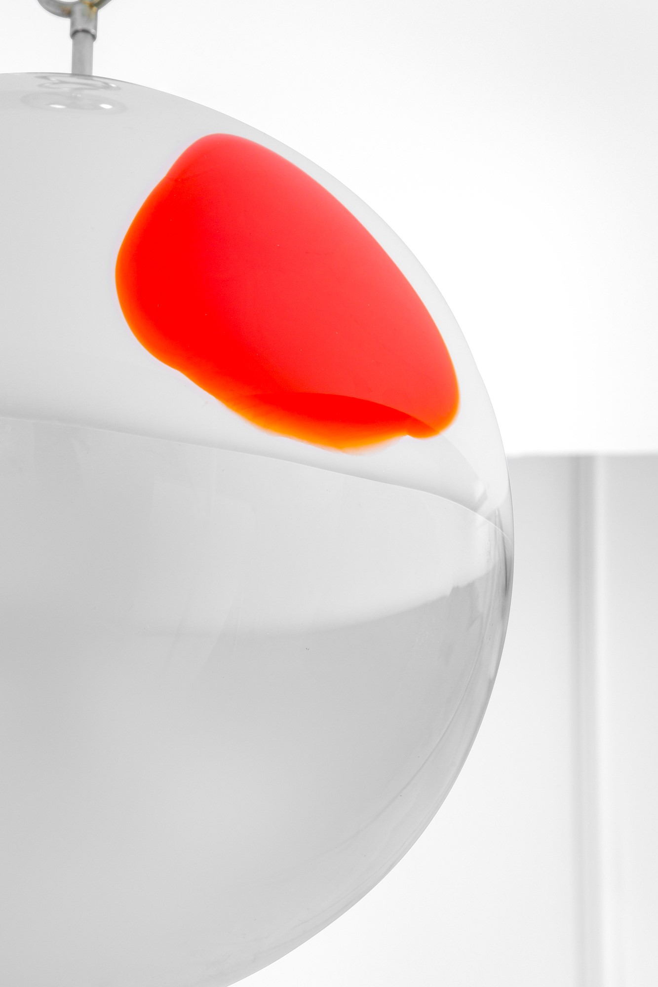 Ludovico Diaz De Santillana - Lampada a sospensione in vetro e metallo, circa 1970