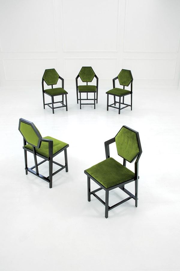 Frank Lloyd Wright : Cinque sedie mod. Midway
Legn  - Asta Design - Incanto Casa d'Aste e Galleria